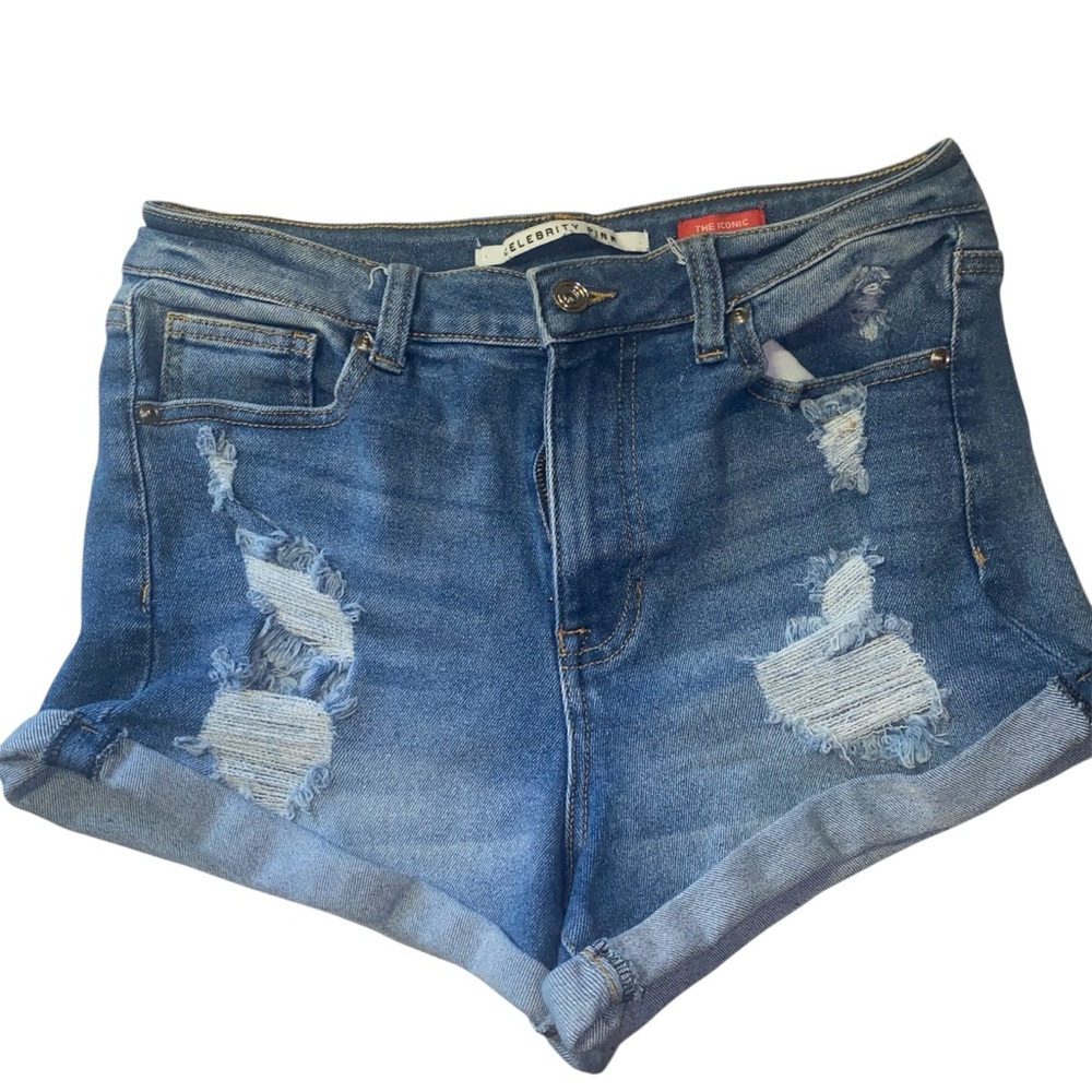 Celebrity Pink Distressed shorts.
